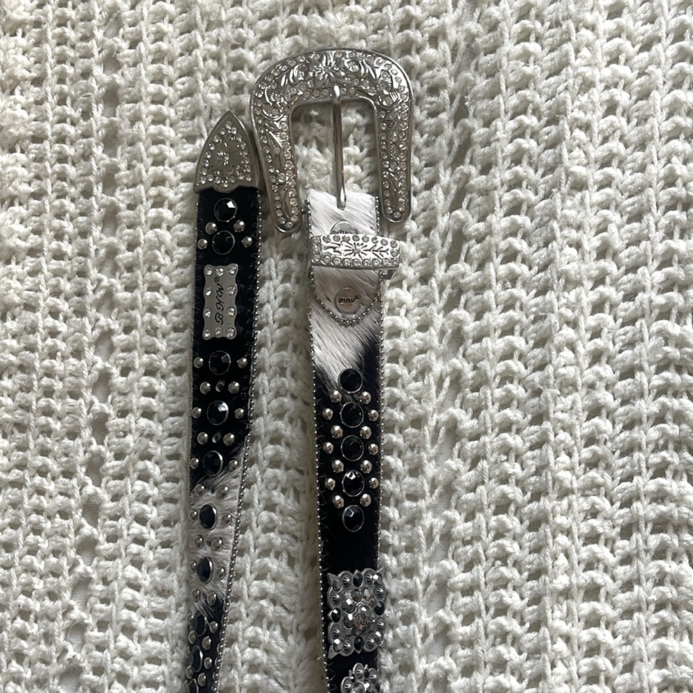 BHW Cowhide Bling Belt VINTAGE!
